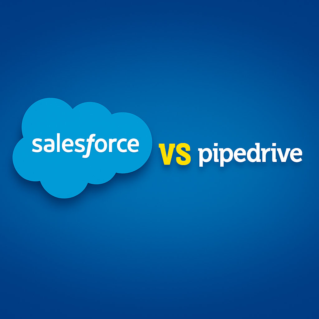 Pipedrive vs Salesforce CRM dashboard comparison in 2025